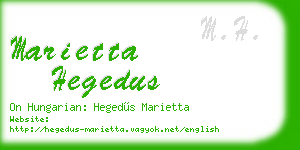 marietta hegedus business card